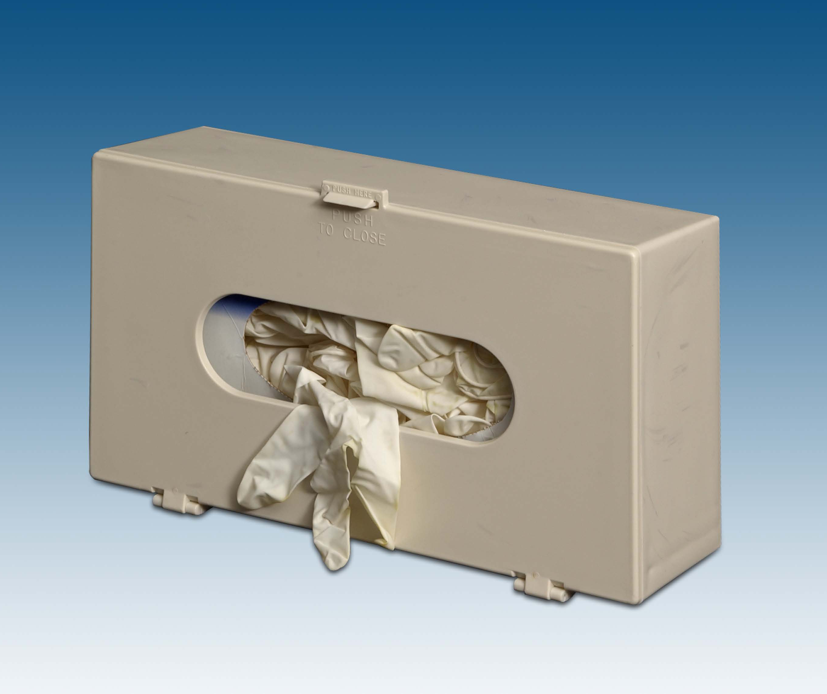 Dispenser Glove Glove Box Holder Horizontal or Vertical Mounted 1-Box Capacity Beige 4 X 7 X 11-3/4 Inch Plastic (1/EA 6/CS) by Plasti-Products, Inc.  ID 1210